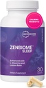 Microbiome Labs Zenbiome sleep - L Theanine supplement with Lemon Balm Extract " Probiotics with Bifidobacterium Longum - Help Soothe The Gut-Brain Axis at Bedtime (30 Capsules)
