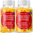 BionerLab Magnesium Glycinate Chewable Gummies (600mg) for Kids & Adults Women Men - Vegan Complex with Calcium Potassium Vitamin D B6 L-Theanine - Sugar & Gluten Free - Orange Flavor