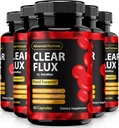 (5 Pack) Clear Flux таблетки, Офіційні ClearFlux Капсули, Всеприродна підтримка, Premium підтримка для забезпечення стабільних рівнів та здорового циркуляції, природний прозорий потік здоров'я огляд (300 капсули)