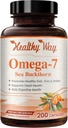 Omega 7 Acid gras 200 Capsule 900mg Natural Sea Buckthorn ulei, NON-GMO SUA Made
