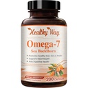 Pure Omega 7 Fatty Acids 200 Capsules 900mg Natural Sea Buckthorn Oil, NON-GMO USA Made