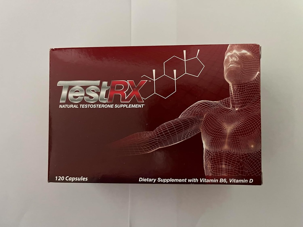 TestRX Testosterone Booster for Men | Test RX Natural Male Test Boost Supplement with Tongket Ali | TestRX Testosterone Booster for Men and 7 Day Pill Organizer