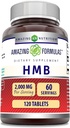Дивовижні формули HMB (Beta-Hydroxy Beta-Methylbutyrate) Supplement 2000 Mg Per Serving 120 таблеток не-GMO клейковини Free Made in USA