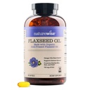 NatureWise Flaxseed Oil 1,242 mg, Fish Free Omega 3 6 9 with 720mg ALA, Dietary Supplement for Heart Health Support - Organic, Cold Pressed, Non-GMO - 240 Softgels[8-Month Supply]