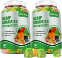 Hemp Gummies for Sleep, Pain, Úzkost High Potenciál Jedlé Gummies Extra Strength Organic Hemp Oil Extract Vegan Bear Gummy (2 balení)