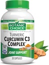 Botanisk val Curcumin C3 Komplex med bioperin - Vuxen daglig tillskott - 30 piller