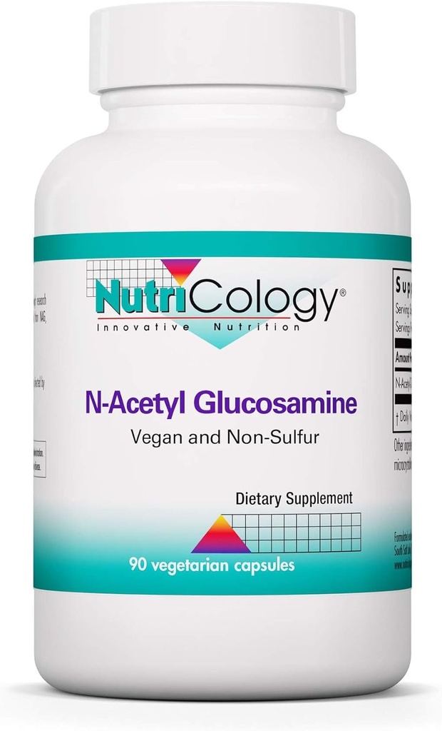Nutricology Group N-Aetyl D-Glucosamin 500mg - NAG Ekspert, Birləşdirmə, Glucosamin Sulfate, Birləşmiş Sağlamlıq Formula, Motility Activator, Vegan, Non-Sulfur, Vegetarian Capsules - 90 Count