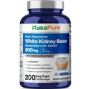 NusaPure White Kidney Beans Capsules, 800 mg, 200 Veg Capsules (Non-GMO, Vegan)