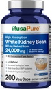 NusaPure White Rinichi fasole 30:1 Extract, 800 mg echivalent cu 24.000 mg 200 Vegan capsule - Bioperine - (Vegan, Non-GMO)