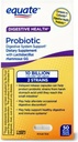 Equate Probiotic Supplement Digestive System Support - Overall Digestive Health Support - Minimizes Constipation, Diarrhea, Gas & Bloating -Delayed Release Capsules, 50 Count