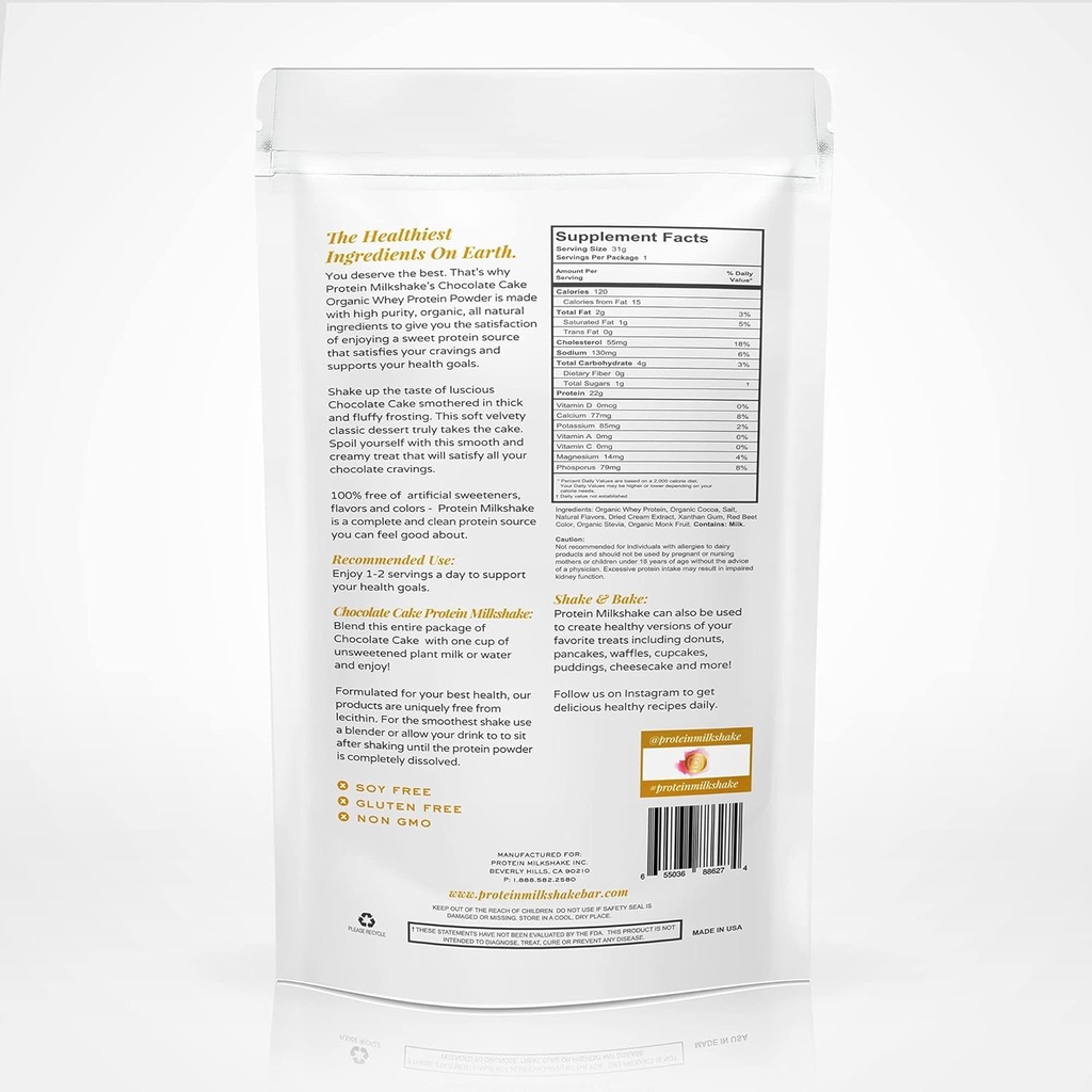 Protéines Milkshake Low Carb Grass Fed Whey Protéines Poudre (Cupcake Batter, 60 portions (paquet de 1))