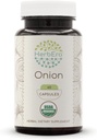 HerbEra Onion USDA Organic 60 Capsules | Natural Herbal Suplemento | cápsulas orgánicas certificadas e cebola orgánica (Allium cepa) Dried Bulb (60 cápsulas)