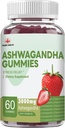 YiLing Ashwagandha Gummies for Women & Men, 3000 Mg of High-Potency Ashwagandha Root Extract Boosts Energy, Improves Sleep, Relieves Stress and Calms Mood, 60 Count Strawberry Flavor Ashwagandha