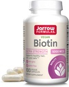 Jarow Formulas® Biotin Ultra Strength 5000 mikrog, ravintolisä, hiusten, ihon ja kynsien tuki, 100 kasviskapselia, jopa 100 päivän tarjonta