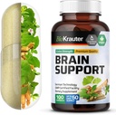 BIO KRAUTER 大脑支持补编 - 100 计数 - 1300 mg Blend of Ashwagandha, Panax Ginseng and Ginkgo Biloba - Vegan, 无填充器