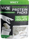 VADE Nutrition Dissolvable Protein Packs - 100% Whey Isolate Protein Powder Vanilla Milkshake - Low Carb, Low Calorie, Lactose Free, Sugar Free, Fat Free, Gluten Free - 30 Packets to Go