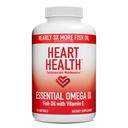 Heart Health Essential Omega III Fish Oil with Vitamin E – High EPA & DHA for Heart, Triglyceride & Blood Flow Support, Lemon Oil, Gluten-Free, Non-GMO, 60 Servings