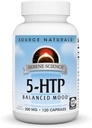 Zdroj Naturals Serene Science 5-HTP, Balanced Mood *, Non-GMO Dietní dodatek, 200 mg - 120 Kapsle
