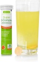 Igennus Super B-Complex Methylated Liquid B-Vitamin Effervescent Supplement, Fast Action Energy Drink, Caffeine & Sugar-Free, Orange Flavor, Vegan, 20 Tablets