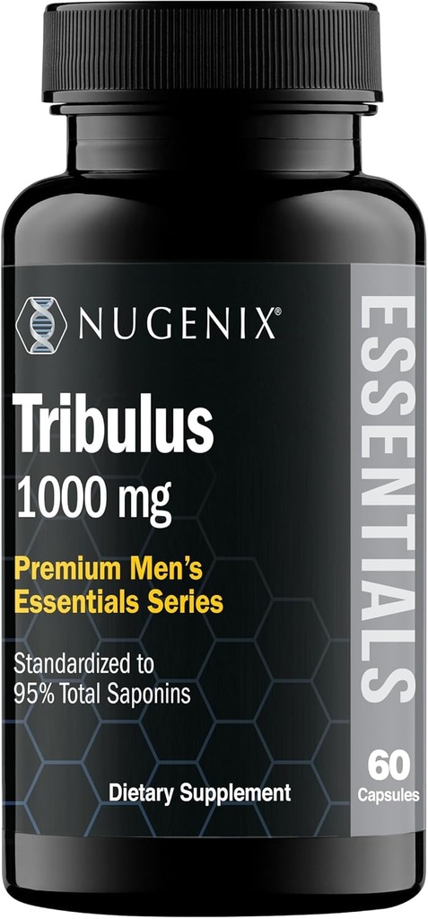 Nugenix Essentials Tribulus Terrestris for Men Extract - 95% Total Saponin, 1000mg High Pottency, Extra Force, 60 Count