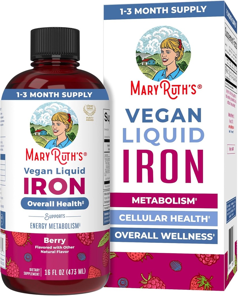 MaryRuth Organics Iron Supplement for Women Men and Kids