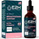 E2H Breastfeeding Supplement and Lactation Support - Liquid Lactation Supplement - Enthält Fenugreek, Milchdistel, Fenchel und mehr - Kein Alkohol - Vegan - 2 Fl Oz