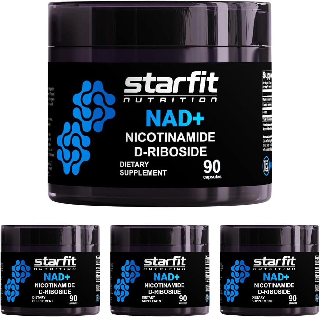 STARFIT - Nicotinamide D-Riboside, Nicotinamide Riboside for Supporting NAD+ Levels, Focus and Energy Supplement, Metabolism Support Nicotinamide Riboside NAD Supplement, 360 Capsules