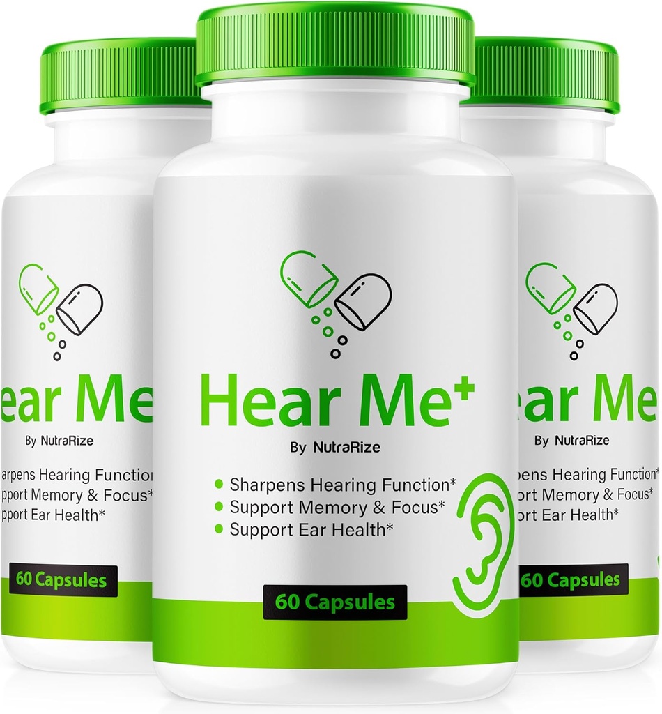 (3 Pack) Dengarlah Aku + Kasules, HearMe + Pil Resmi, Dengarkan Aku Plus Ear Formula untuk Sehat A Healthy, Premium HearMe Plus for Ear Health, Natural Ear Cleaner Support, Hear Me + Review (180 Capsules)