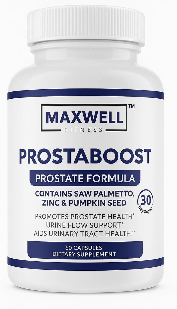 Prostapure for Men Boost Men 's Prostate Support with Saw Palmetto, Cynk, Selenium & 19 Herbs - Formuła Przepływu moczowego & Bladder Control, 60 Kapsle wegetariańskie