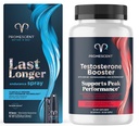 Promescent Delay Spray for Him (7.4ml) + Testosterone Booster for Men Supplement with Tongkat Ali (LongJack), KSM-66 Ashwagandha, Horny Goat Weed, Energy, Stamina