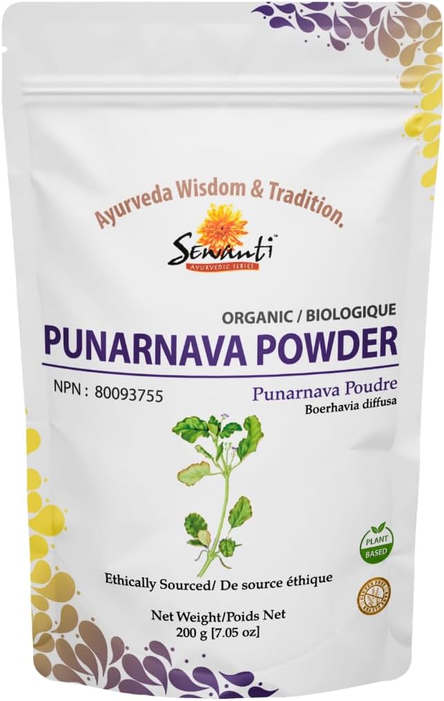 Sewanti Organic Punarnava Powder - Ayurvedic Wellness Supplement - Támogatja a máj egészségét és az immunrendszert - 200g