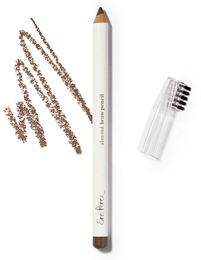 Ere Perez - Natural Almond Eyebrow Pencil | Apoia o crecemento, longa duración, cobertura completa | aceite de coco + vitamina E | Vegan, Cruelty-Free, Clean Beauty (Perfect, 0,04 oz | 1.1 g)