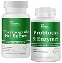 DR VITAMIN SOLUTIONS Thermogenic Fat Burner & Probiotics Digestive Enzymes with Prebiotics for Digestive Health & Bloating Relief for Women & Men - Bundle 90 Caps