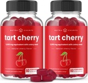 NutraChamps Tart Cherry Gummies - 3000mg Tart Cherry Extract with Celery Seed - dodatek do oczyszczania kwasu moczowego - przeciwutleniacz, Joint Comfort, Elastyczność, Immune Health, Sleep - 60 Wegan Gummies (2- Pack)