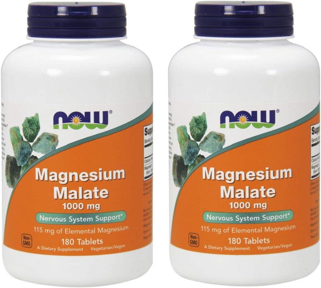 Nu Magnesium Malate 1000mg, 180 tabletter (Pack of 2)