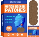 Motion Sickness Patches (36 greve), Sea Sickness Patch, Motion Sickness Patches för kryssning, tåg, bussar och flygplan, Motion Sickness Patch för Vertigo Relief & Motion Sickness Relief