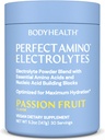 BodyHealth PerfectAmino Electrolytes Powder No Sugar, Hydration Fasting Keto Zero Sugar Electrolytes Drink Mix with Trace Minerals - Passion Fruit - 30 servizos