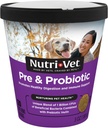 Nutri-Vet Pre & Probiotics for Dogs, Digestive Support, Upset Stomach, Puppy Probiotikoak, Pet bitaminak eta gehigarriak, Dog Probiotikoak, Liver & Cheese Flavor, 120 Chew bigun