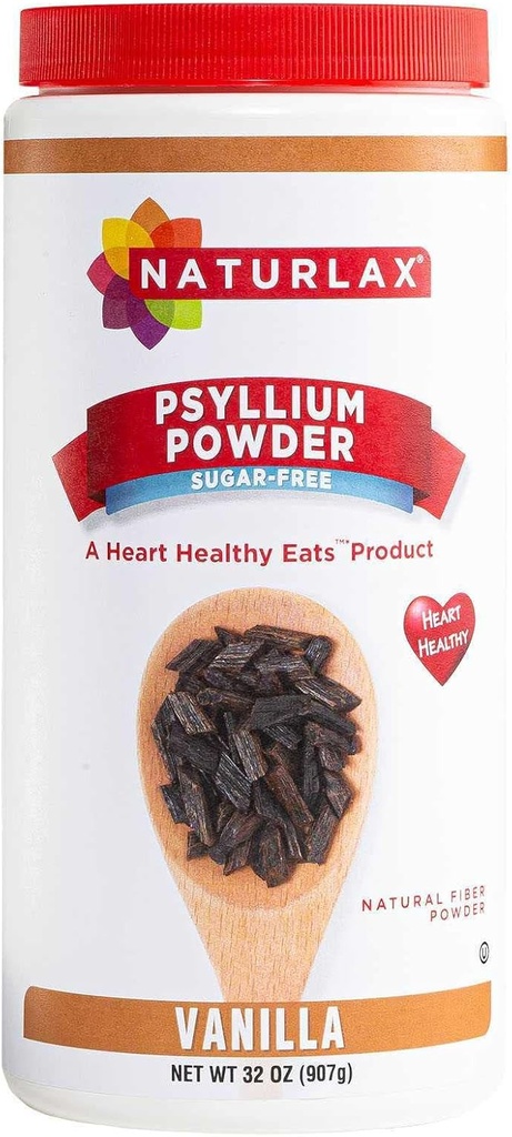 Цукор-Free Psyllium Husk Fiber Powder, Vanilla Flavored 32 oz