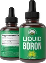 Liquid Boron osagarria gizon eta emakumeentzat. Estatu Batuetan. Vegan + Ionic Trace Mineral Drops Bioavailability altuarekin Hezurretarako, Osasun Bateratua. Zero Sugar, zaporerik ez. Boron Complex gehigarriak