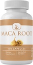 PURE ORIGINAL INGREDIENTI Maca Root, (100 capsule) Sempre puri, Nessun Additivo o Filler, verificati in laboratorio