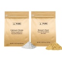 Pure Original Ingredients Brewer's Yeast and Calcium Citrate Bundle, 1 lb Each, No Additives or Fillers, Supplements