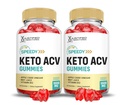 (2 Pack) Speedy Keto ACV Gummies Advanced Formula 1000MG Speedy Keto Gummies Apple Cider Vinegar Formulated with Pomegranate Beet Juice Powder B12 Vegan Non GMO 120 Gummys