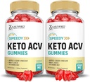 Laboratoare justificate (2 Pack Speedy Keto ACV Gummies Advanced Formula 1000MG Speedy Keto Gummies Apple Cidru de Oţet Formulat cu Pudră de sfeclă de rodie B12 Vegan Non OMG 120 Gummys