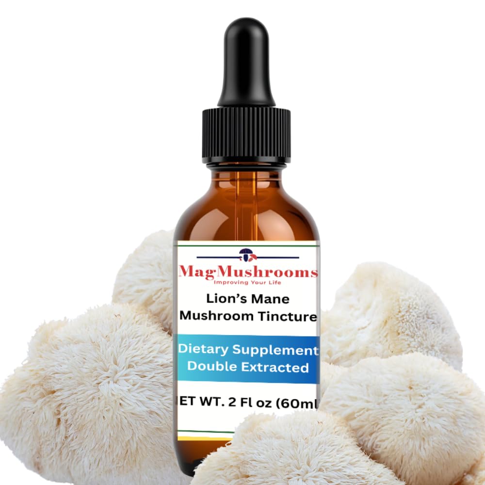 Lion’s Mane Tincture, High Potency, Double Extracted, 60 Daily Doses