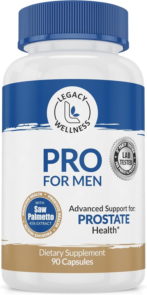 Prostate Health supplements for Men with Saw Palmetto, Beta Sitosterol + Supports Healthy Urination &quot; Flow, Reduces Urges &quot; Bathroom Trips so You can sleep Well + DHT blocker, 90 Capsules