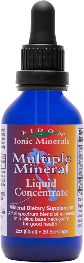 Eidon Mineral anitzen osagarria - Ionic Trace Mineral Drops for Water, Natural Liquid Vitamins to Support Heart Health and Hydration, Bioavailable, No Additives or Preservatives - 2 oz