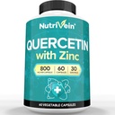 Nutrivein Zinc Quercetin Suplemento combinado - Absorção melhorada Quercetin com zinco para respiração, cardio, imune e suporte de corpo completo - máxima biodisponibilidade