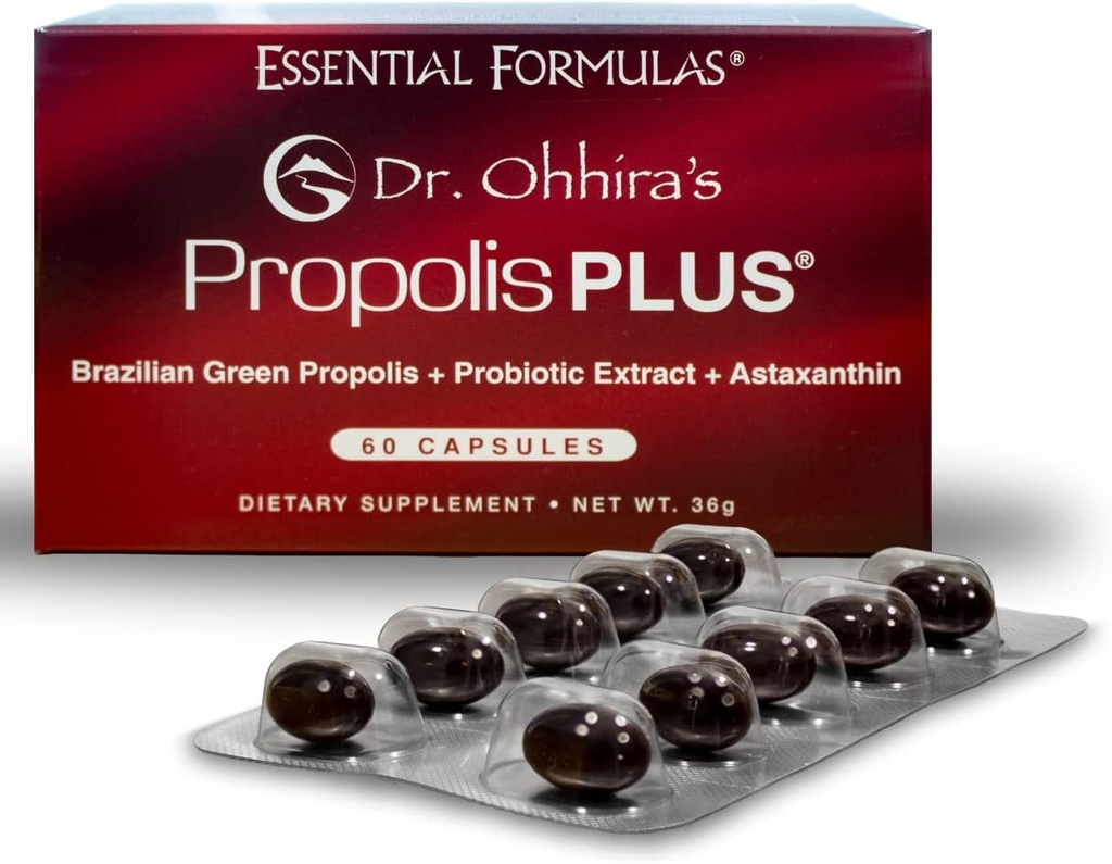 Propolis Plus 60 capsule cu propolis verde brazilian, extract probiotic și Astaxantină