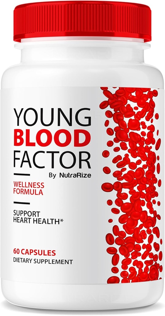 NutraRize Young Blood Factor Capsules - Official Blood Ship Cleaner Formula, Həvəskar sabit səviyyələrin qarşısını almaq üçün bütün Natural Supplement, Young CalFactor Support Pills Reviews (60 Capsules)